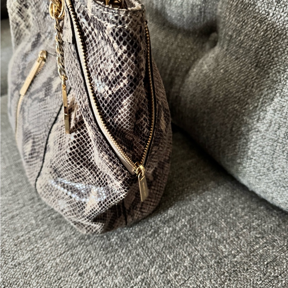 Euc Michael Michael Kors Python Embossed Leather … - image 7